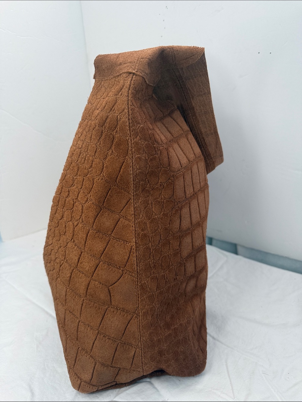 Haute Hippie Croc-Embossed Suede festival  Bag - Picture 4 of 12